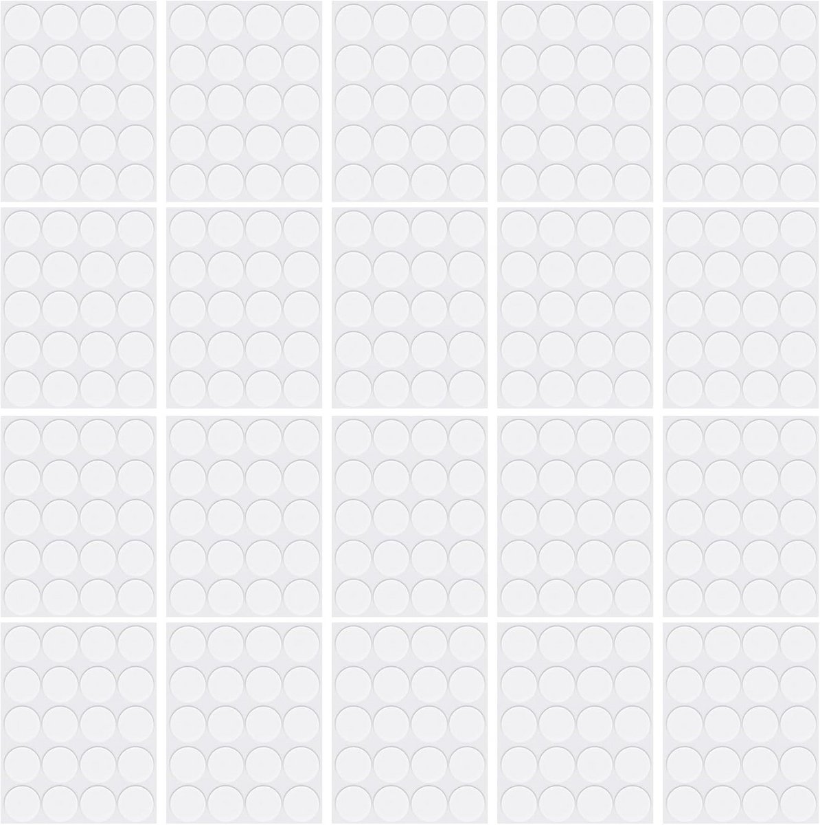 Kaarsenlont Stickers - Dubbelzijdig - Kaarsen maken - Hittebestendige lijm - 400 stuks - Wit