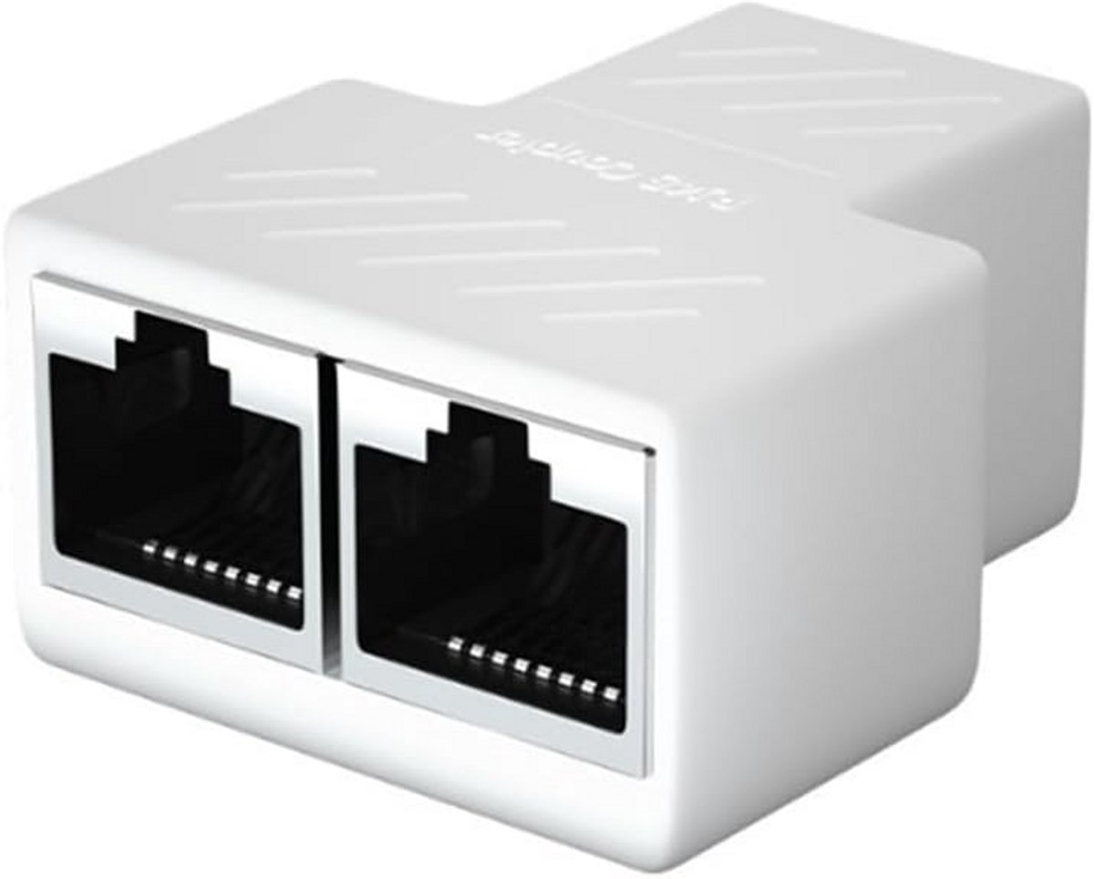Netwerk Kabel Connector - Netwerk Splitter - Signaal Verlengen - Gigabit Transmissie - 100m Bereik - Wit