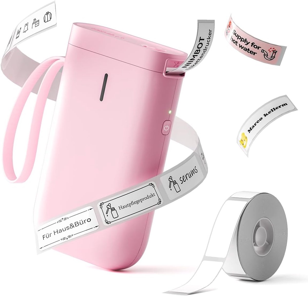 Label Printer - Draadloze Printer - Labels Printen - Bluetooth Connectie - 10-15mm - Roze