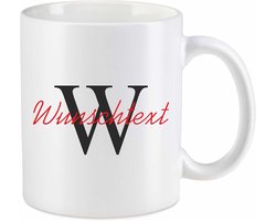 Bedrukte Mok - Personalisatie Mok - Cadeau Ontwerpen - Eigen Tekst - 330 ml - Wit