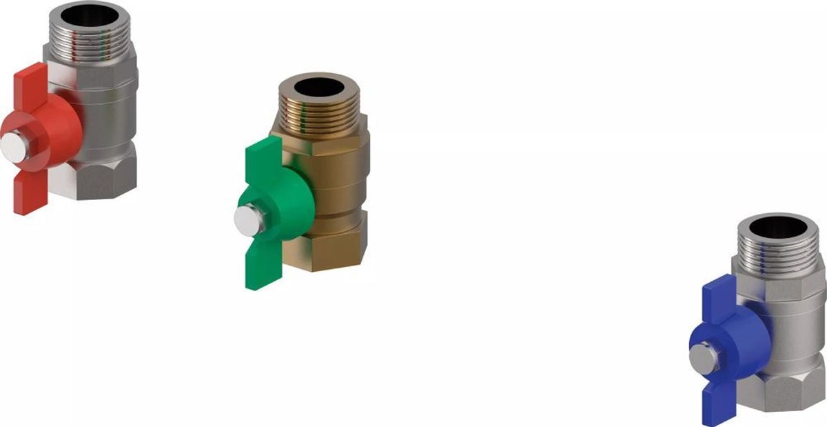 Uponor Combi Port Gen kogelkranen x3,DN20,MT/FT, 1099716