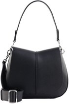 GIANNI CHIARINI Leren schoudertas Helena Round Crossbody Bag Nero zwart