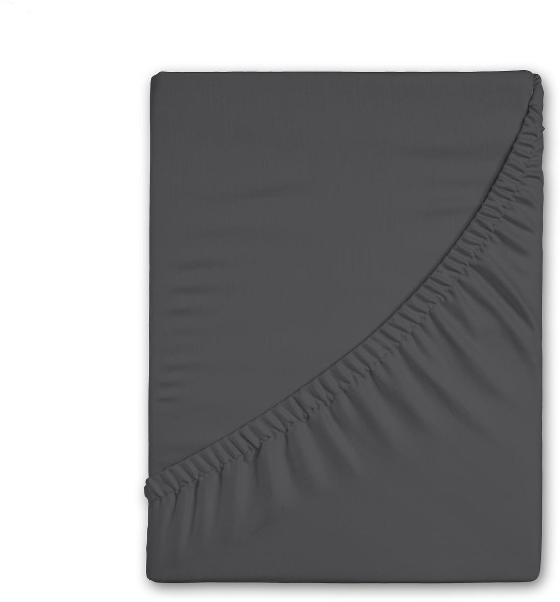 HIP hoeslaken effen kleur - 2 persoons 140x200 cm - Grijs - 100% Katoen satijn