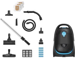 Nilfisk Perform Pet Care Plus Parquet Stofzuiger met Zak – HEPA 14 Filter, 4L Capaciteit, Pet Brush, LED Combi Mondstuk, Geschikt voor Harde Vloeren & Tapijt, 10 Jaar Motorgarantie
