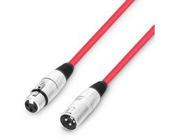 Adam Hall 3 STAR MMF 0100 RED Microfoonkabel | Adam Hall® XLR vrouwelijk x XLR mannelijk | 1 m