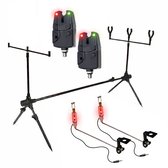 X2 Base Rodpod - Set - Incl 2 Beetmelders - 2 Hangers met Leds - Karpervissen - Karperset