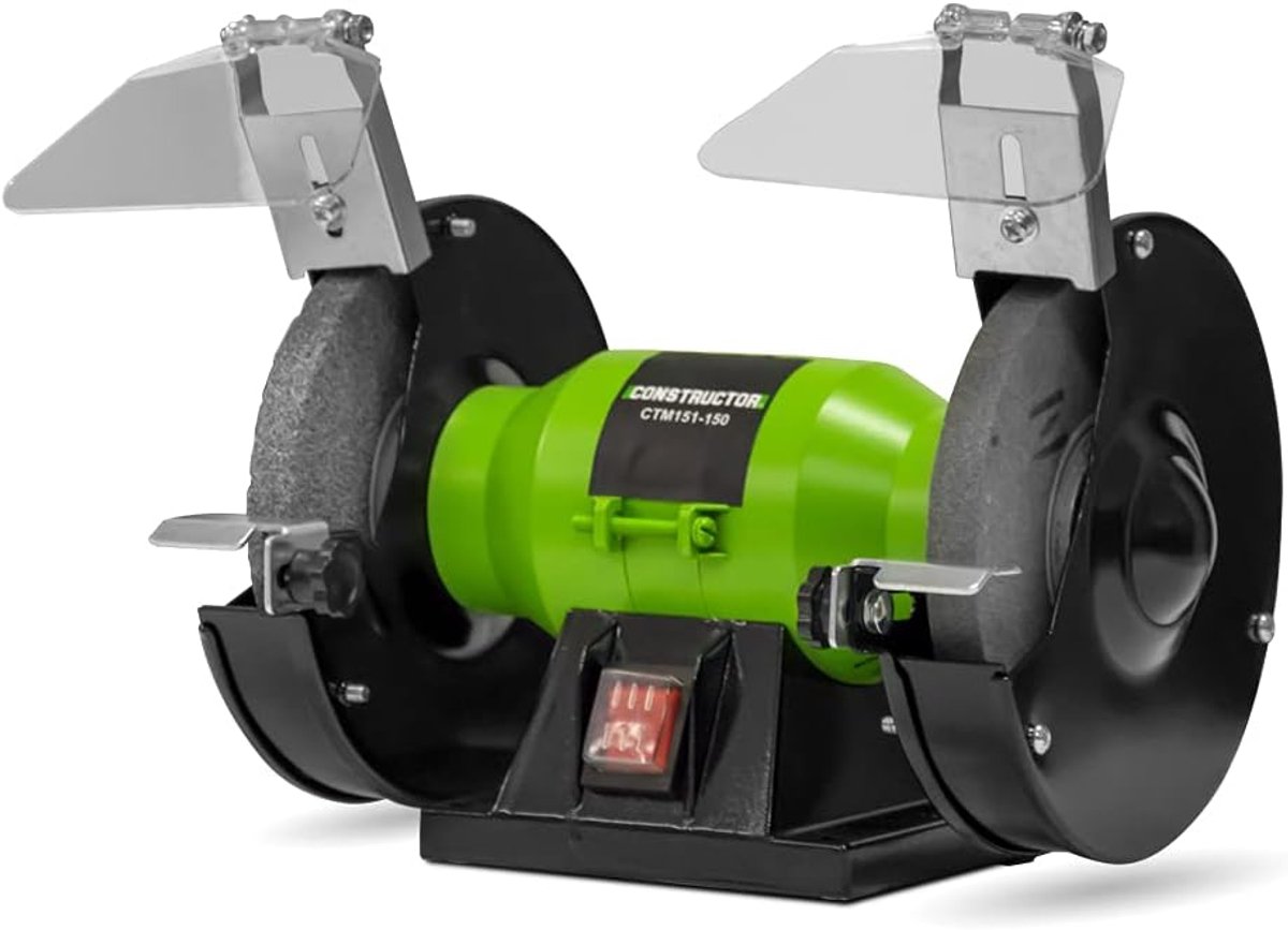 Bankslijpmachine - Slijpapparaat - Metaal slijpen - Krachtige motor - 150 mm schijf - Groen zwart