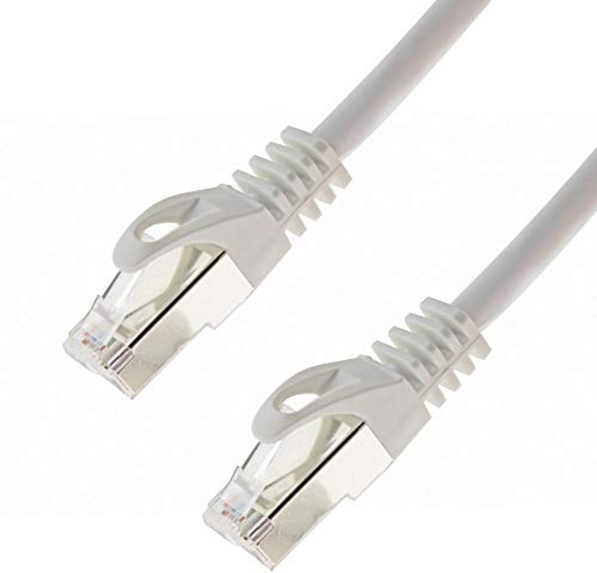 Netwerkkabel CAT7 - Patchkabel LAN - Snelle Dataoverdracht - Dubbel Afgeschermd S/FTP - 1 meter - Wit