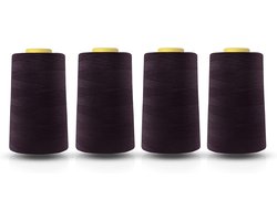 Polyester Naaimachine Garen - Lockmachine Draad - Kleding Maken - Hoge Steekkwaliteit - 4 Kegels 5000 Meter - Mix Kleuren
