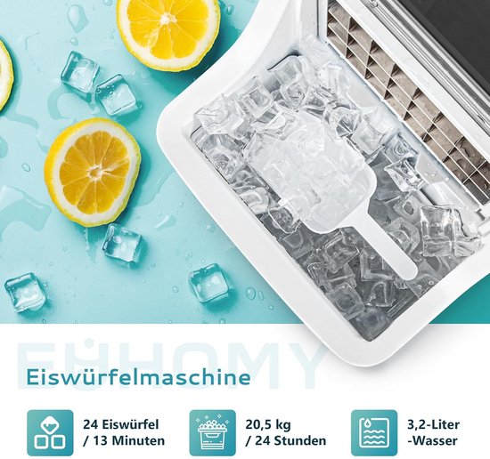 IJsblokjesmachine RVS, Snelle ijsbereiding met zelfreinigende functie van Merkloos — afbeelding 2