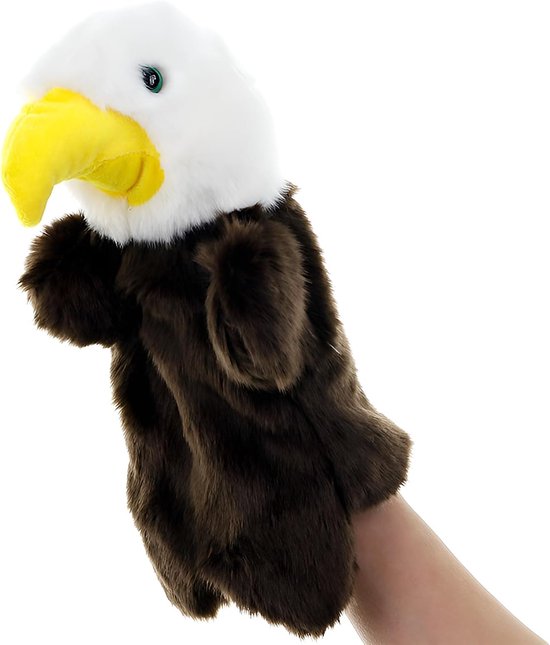 Pluche Handpoppen - Dierenpoppen - Verhalen Vertellen - Zacht en Veilig - 25 cm - Blauwe Duif — afbeelding 2