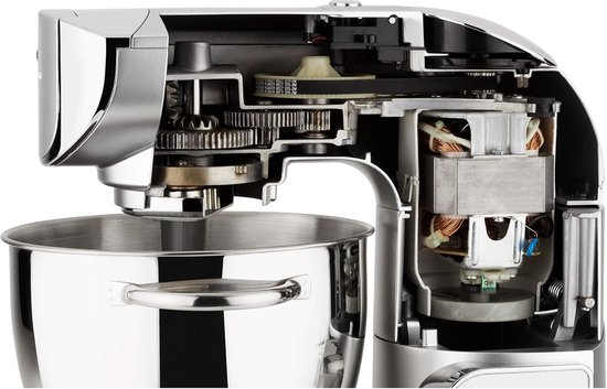 Keukenmachine - Kneedmachine Blender - Bakken Thuis - Volledig Metalen Motor - 55 Liter Kom - Zilver — afbeelding 2