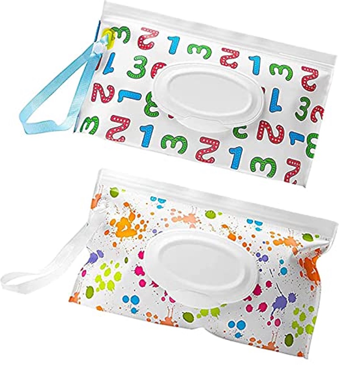 Babydoekjes Pouches - Natte Doekjes Houder - Draagbaar Gemak - Herbruikbaar Navulbaar - 2 Stuks - Zwart