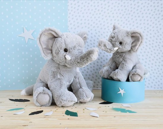 Pluche Olifant Knuffel - 25 cm, Grijs van Merkloos — afbeelding 2