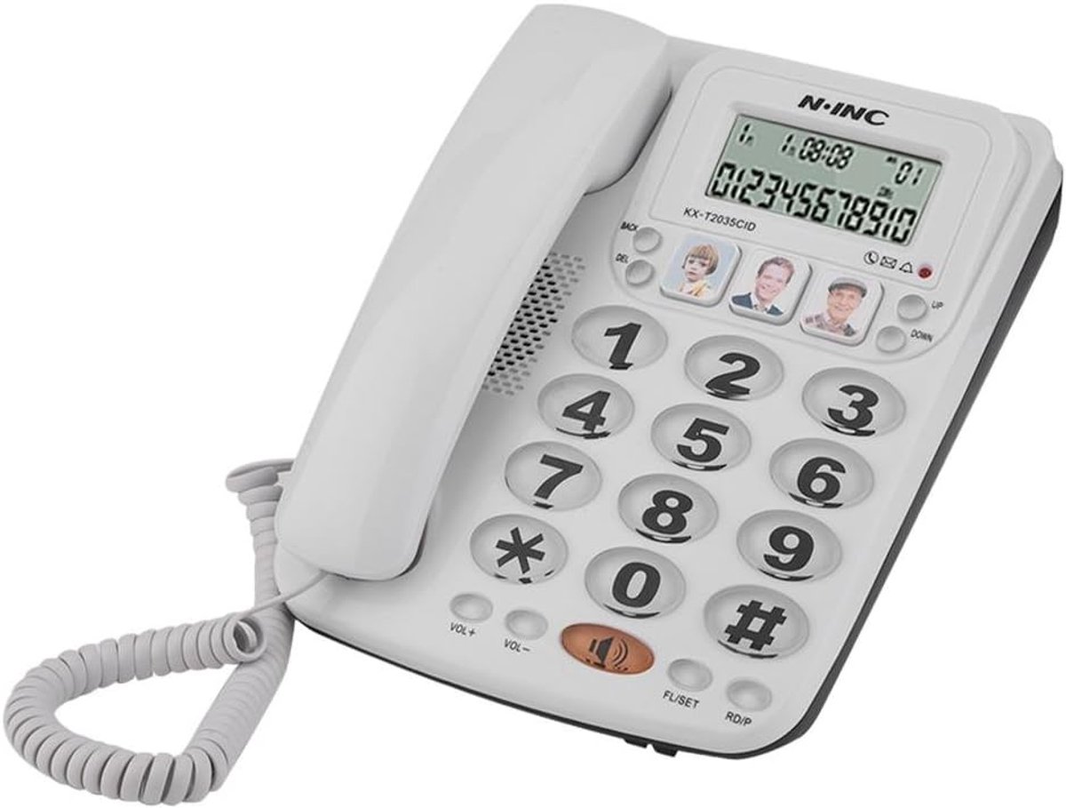 Vaste Telefoon - Kantoortelefoon - Thuiskantoor - Dubbele Lijn - Handsfree - Zwart