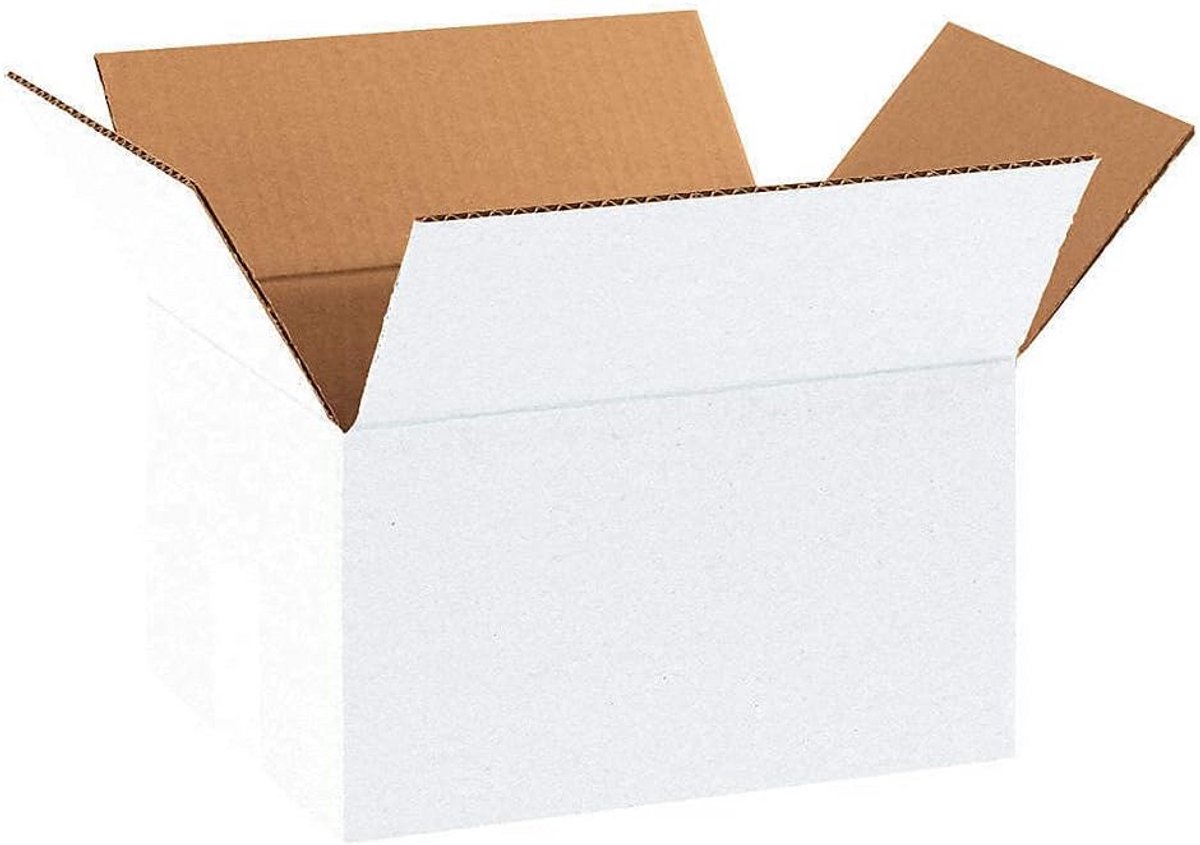 Verhuisdozen - Verzenddozen Karton - Opslag en Transport - Licht en Robuust - 20x15x15 cm 40 stuks - Wit