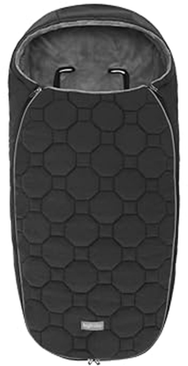 Voetenzak Kinderwagen - Wintermuff - Warme Wandelingen - Reflecterend Profiel - 95 x 47 cm - Zwart Grijs
