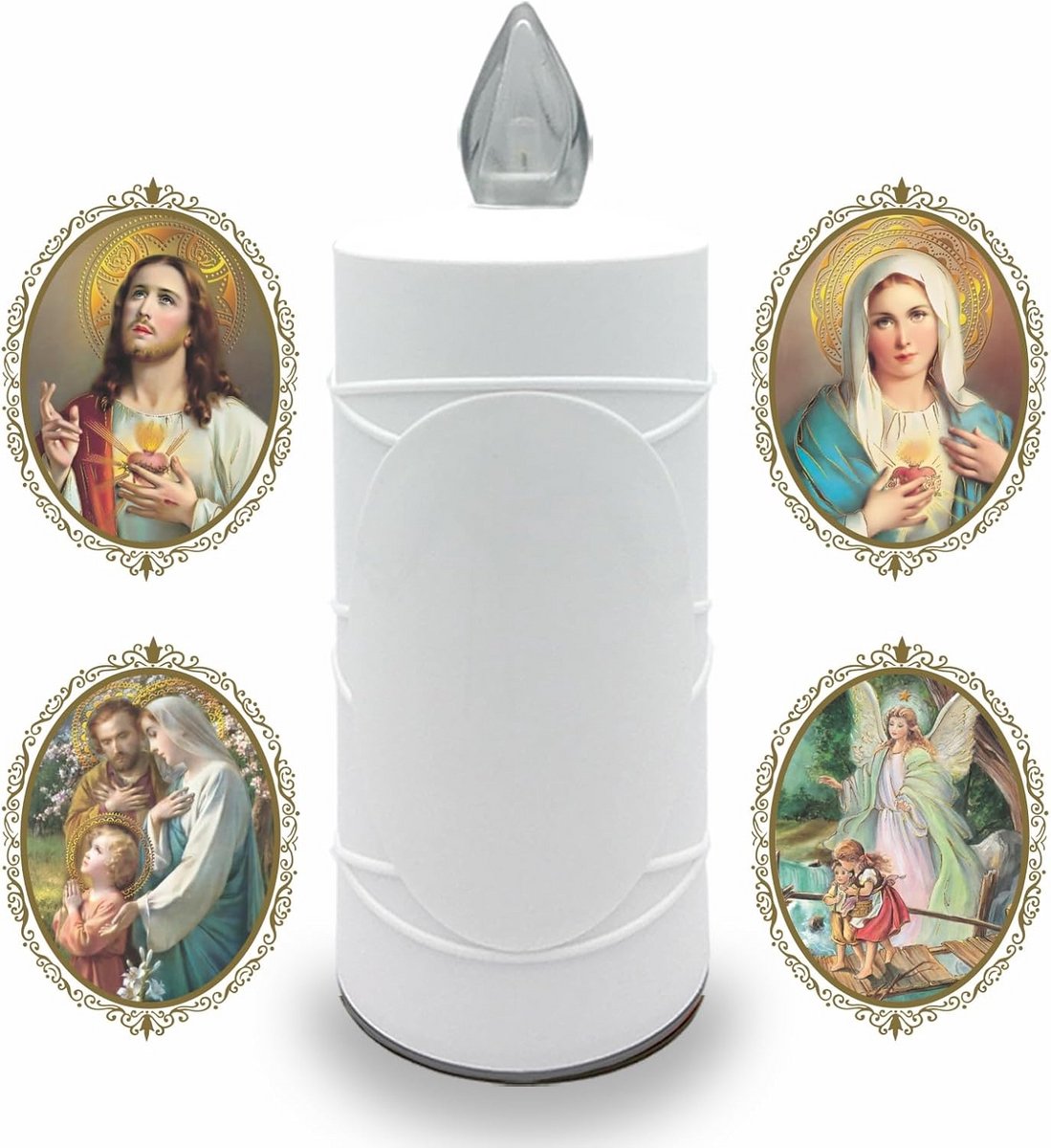 LED Grafkaars - Herdenkingslicht - Begraafplaats decoratie - Realistisch flikkerend - 2 stuks - Wit