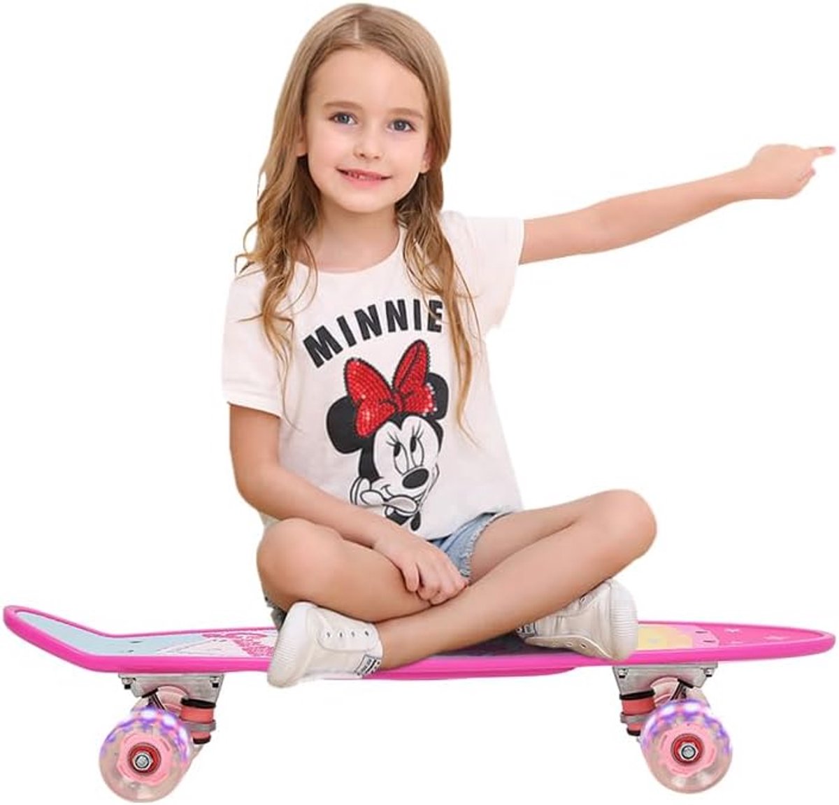 Kinder skateboard Unicorn board Buiten spelen LED verlichting 5 cm wielen