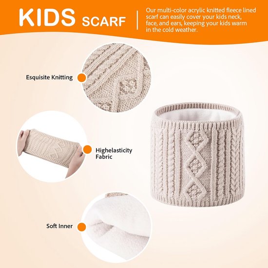 Baby muts sjaal - Kinder winterset - Warm blijven - Met pompon - 0-36 maanden - Meerdere kleuren — afbeelding 2