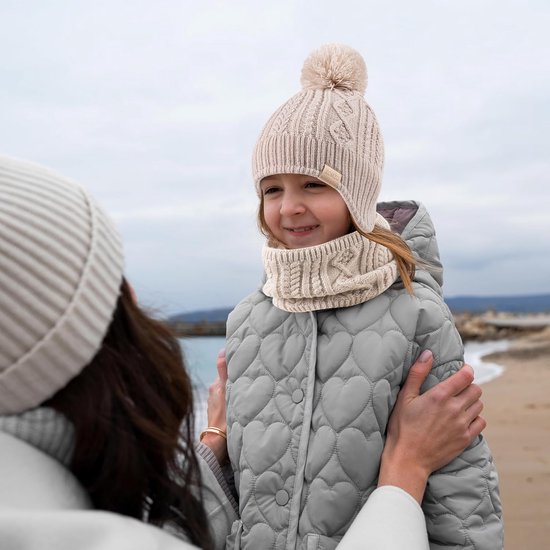 Baby muts sjaal - Kinder winterset - Warm blijven - Met pompon - 0-36 maanden - Meerdere kleuren — afbeelding 4