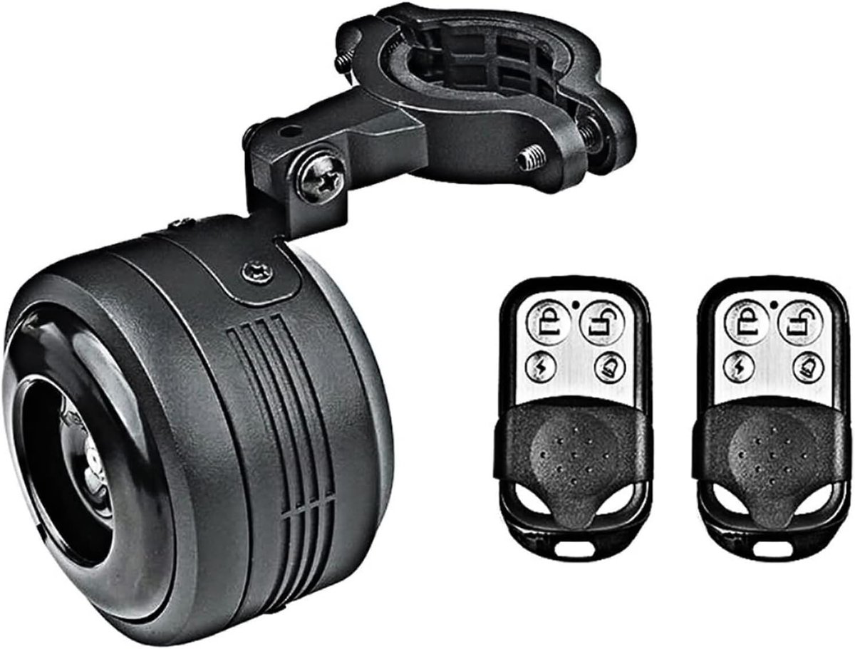 Fiets Alarm Systeem - Elektronische Bel - Diefstal Beveiligen - Waterdicht Aluminium - 7 cm Diameter - Zwart