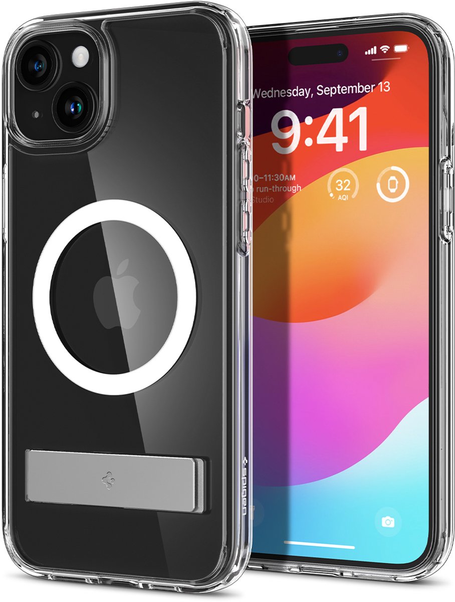 Spigen Ultra Hybrid S MagFit hoesje voor iPhone 15 Plus - Transparant