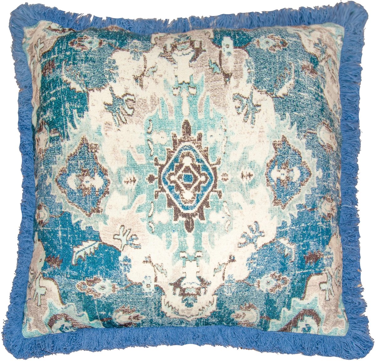 Dailygoods- Meditatiekussen 65 cm - Decoratieve Poef - Geborduurd Katoen - Vloerkussensloop - Boho Chic - Tijdloze Stijl - Vloerkussen
