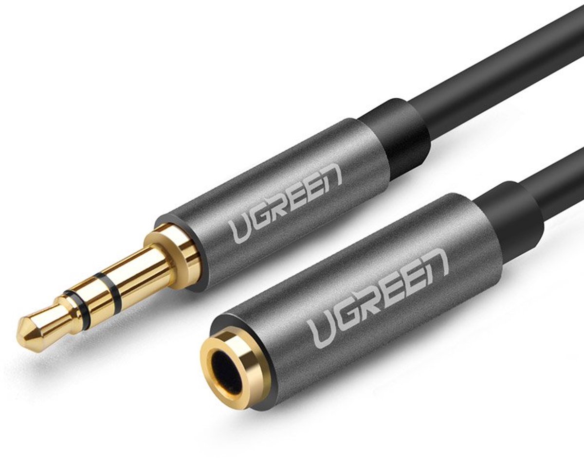 Premium 3.5mm Audio Jack verlengkabel UGREEN - 100cm - Zwart