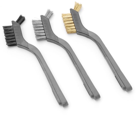 HENDI Set smalle grillborstels - staal, koper en nylon - 178 mm - 3 stuks van Hendi — afbeelding 2
