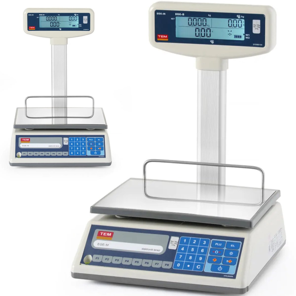 TEM EGE Serie - Postweegschaal - 15kg - LCD-scherm - Legalisatie