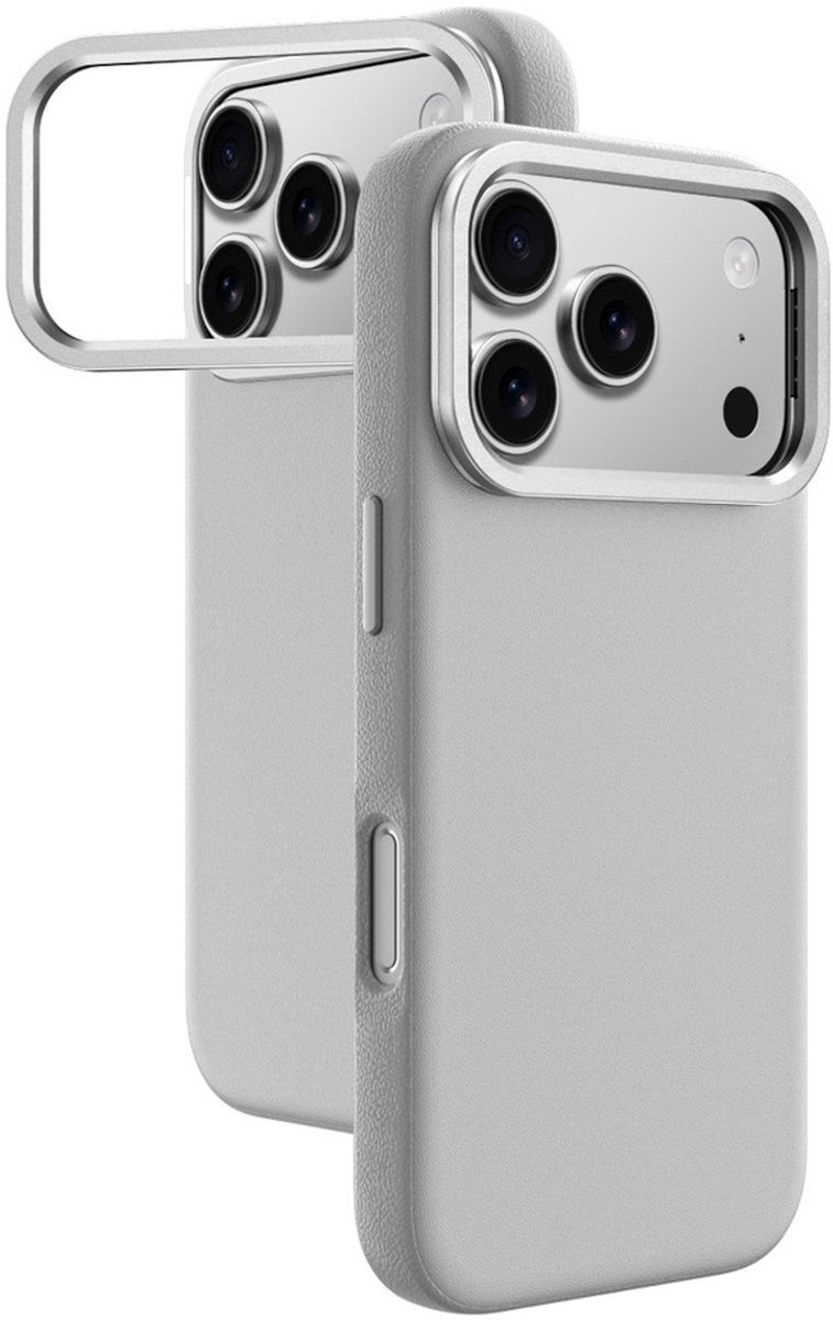 Amazingthing Glamour Hoesje Voor Iphone 17 Pro Max Met Standaard Grijs