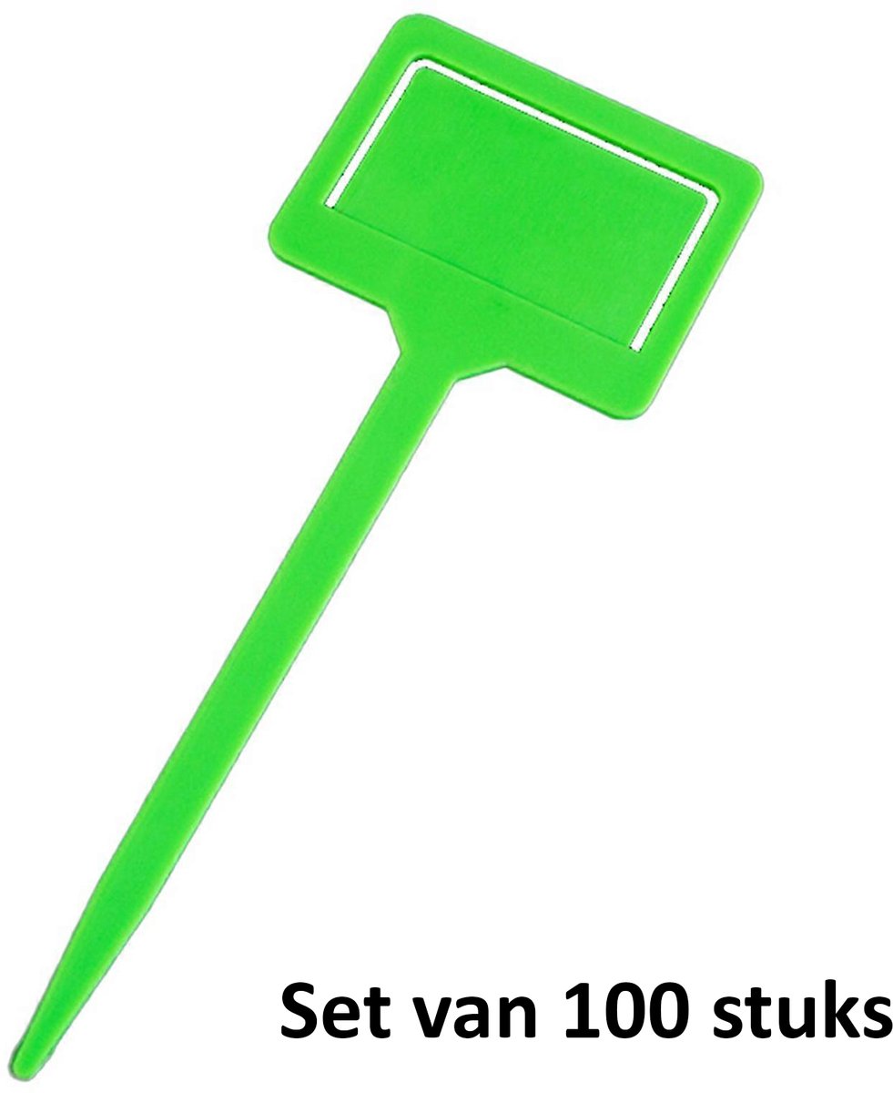 100 stuks - Plantenlabels - Plantenstekers Steeketiketten - Groen