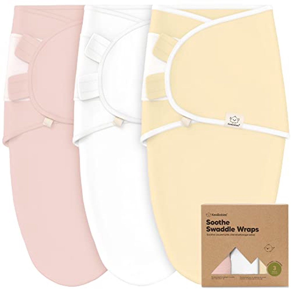 Ergonomische Swaddle Doeken voor Baby's - 3-Pack voor 0-3 Maanden