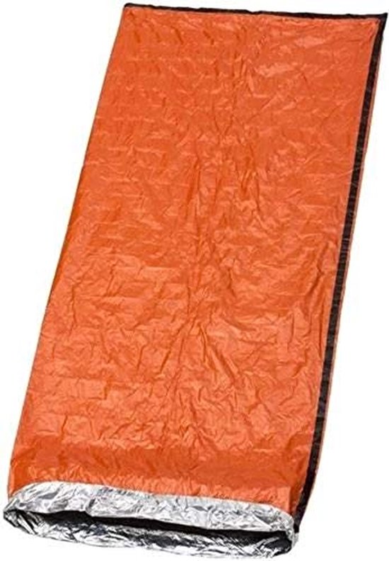 Nood Bivakzak - Noodschuilplaats - Buiten Overleven - Warmte Reflecterend - 213 cm x 91 cm - Oranje — afbeelding 3