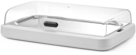 HENDI Koeldisplay GN 1/1 - kunststof, rvs bak, koelelement - 59,3x38,9x14,7 cm - wit buffet van Merkloos — afbeelding 4