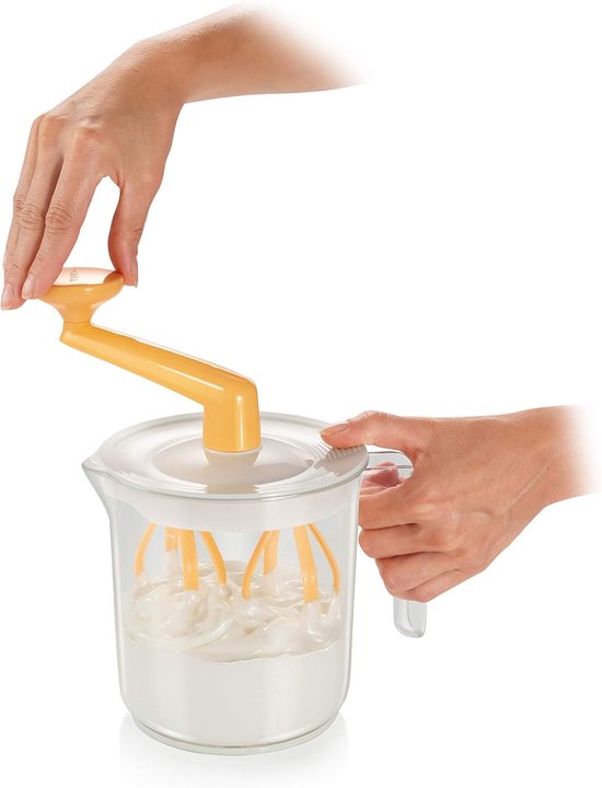 Handmixer - Keukenmixer - Beslag Maken - Handmatige Bediening - 1 Liter - Wit — afbeelding 5