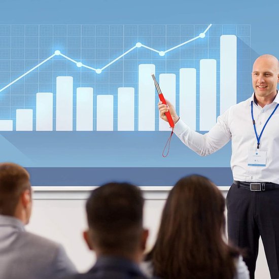 Aanwijsstok Set - Presentatie Pointer - Lesgeven Presenteren - Telescopisch Uitschuifbaar - 100 cm Lengte - Meerdere Kleuren — afbeelding 3