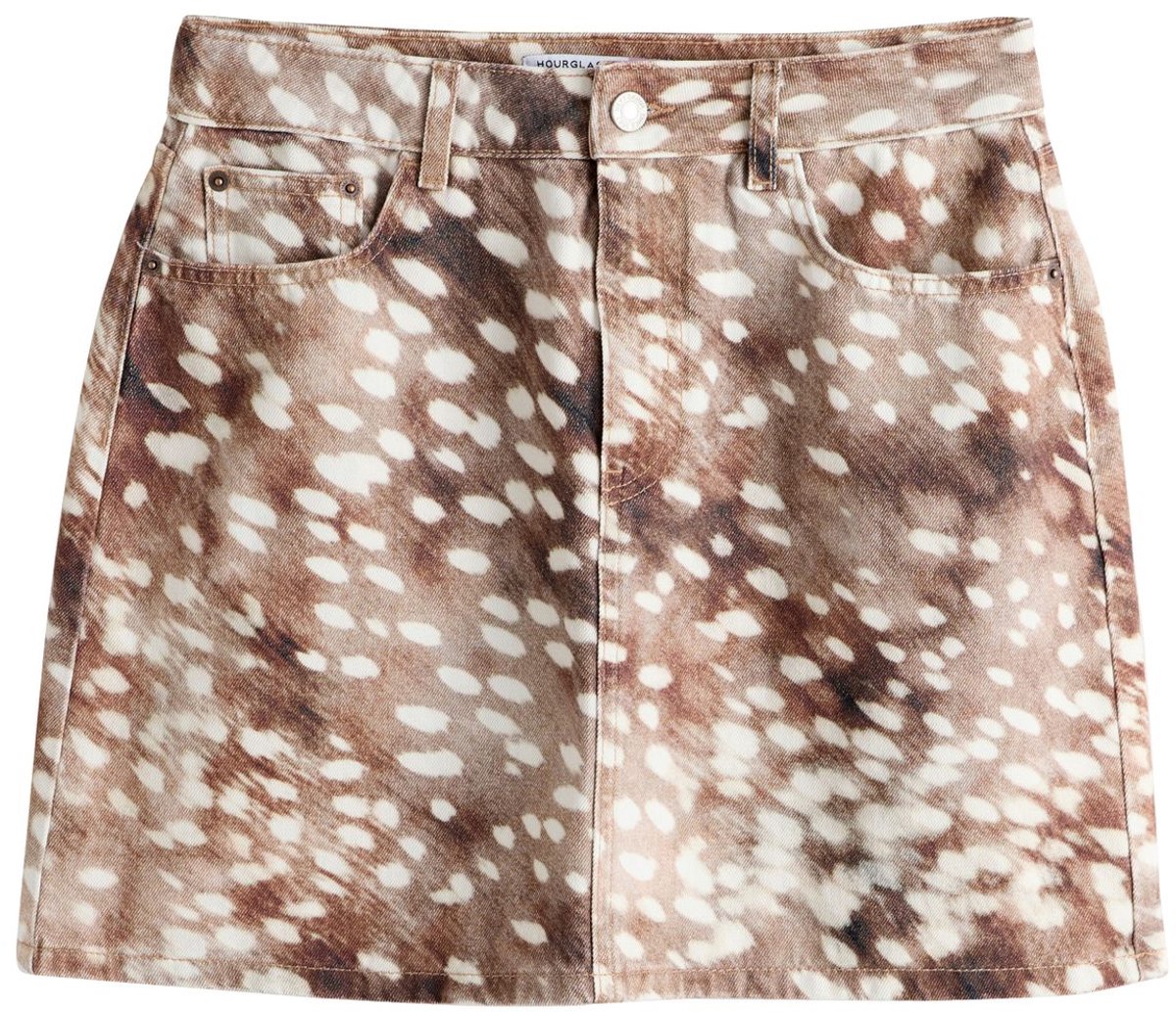 Next - Dames - Denim zandloperminirok - Bruin