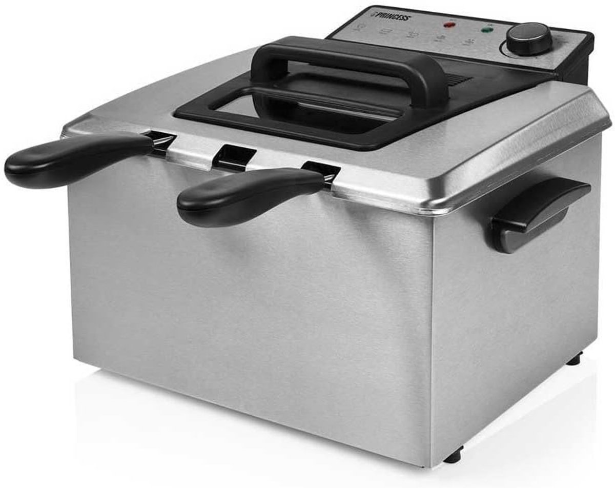 Frituurpan met Koude Zone – 5 Liter Inhoud – 3270 Watt Vermogen – RVS Friteuse voor Snel en Gelijkmatig Frituren