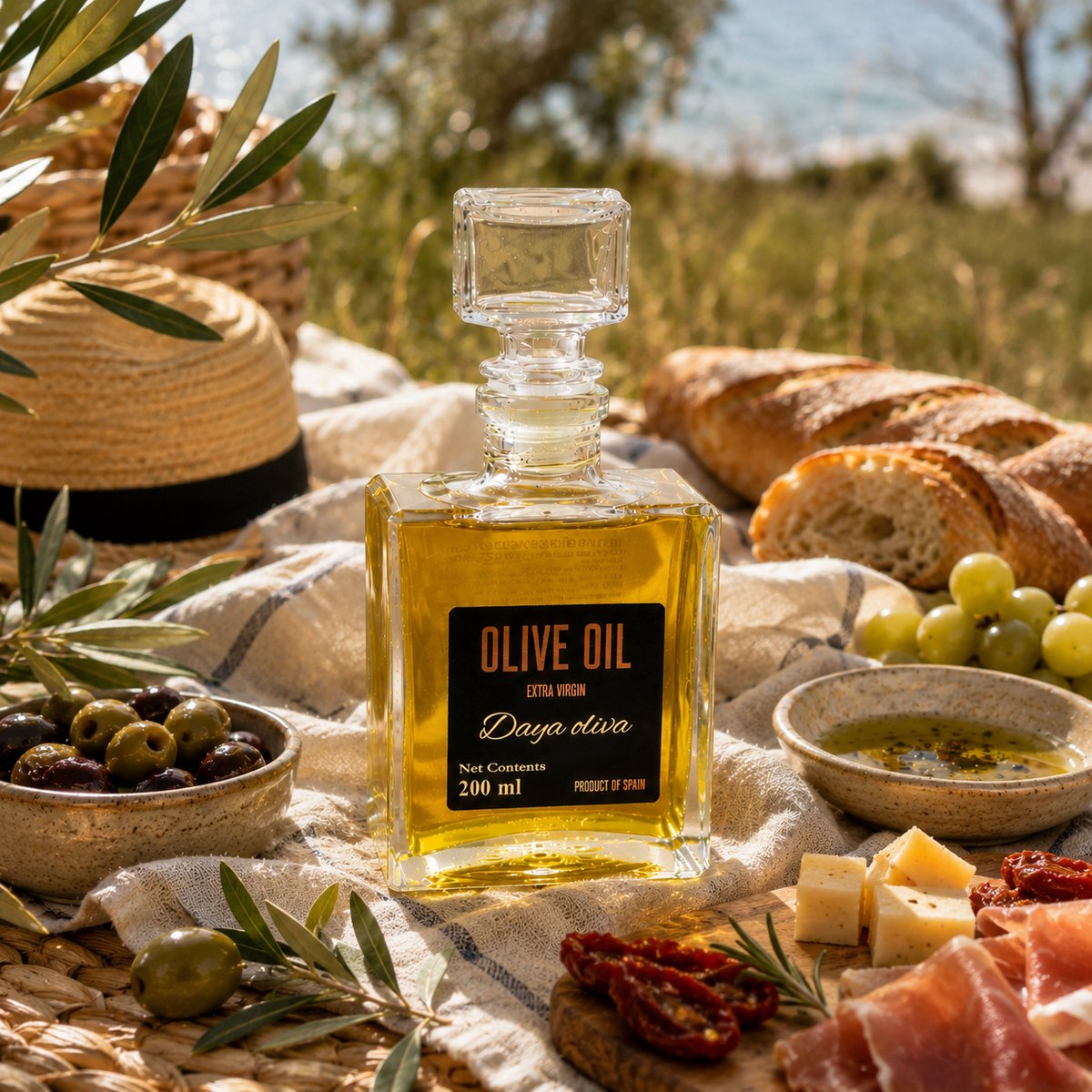Olijfolie 20 cl - Extra Vierge Olijfolie - Luxe Glazen Designfles - 200 ml - Spaanse Olijfolie - Beneoliva - cadeau tip — cadeau in Kookcadeaus - foto 3