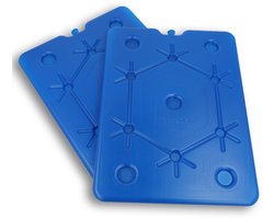 DULA platte koelelementen voor koelbox en koeltas - Freezeboard blauw plat - 4 stuks - 900 gram - 25 x 32.5 x 1.5 cm