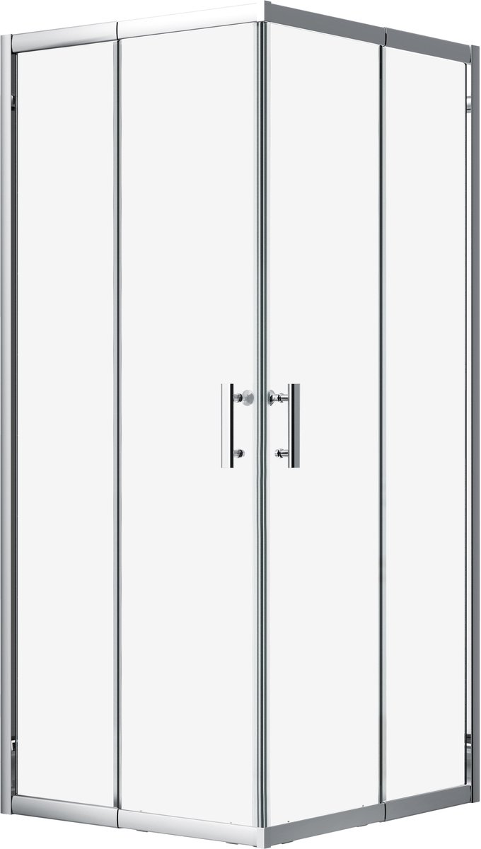 Bad Land HELA douchecabine vierkant zilver 90 x 90 x 190 cm helder glas