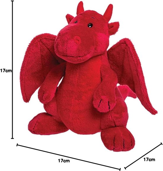 Roary knuffeldier draak - 17 cm, pluisvrij en handwasbaar van Merkloos — afbeelding 2