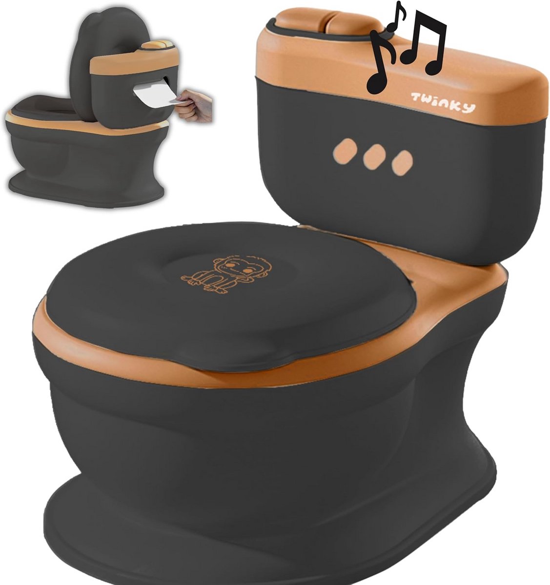 Potje voor baby - Kindertoilet trainer - Zindelijkheidstraining kind - Met muziek en geluid - 39 x 35 cm
