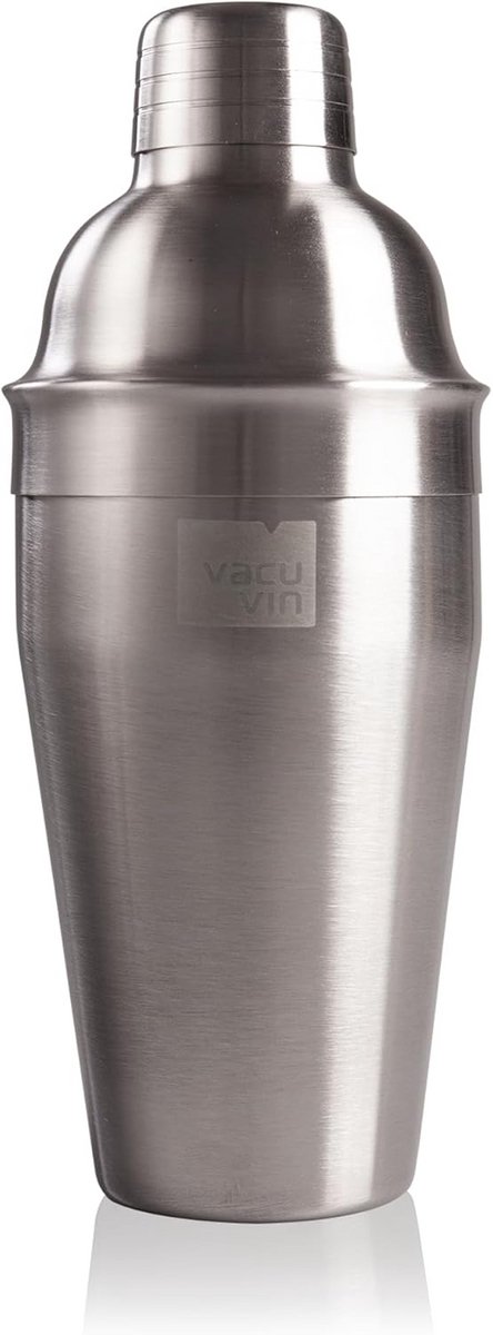 Cocktail Shaker - Mixer Bar - Drankjes Maken - Geborsteld Staal - 8x8x21 cm - Zilverkleurig