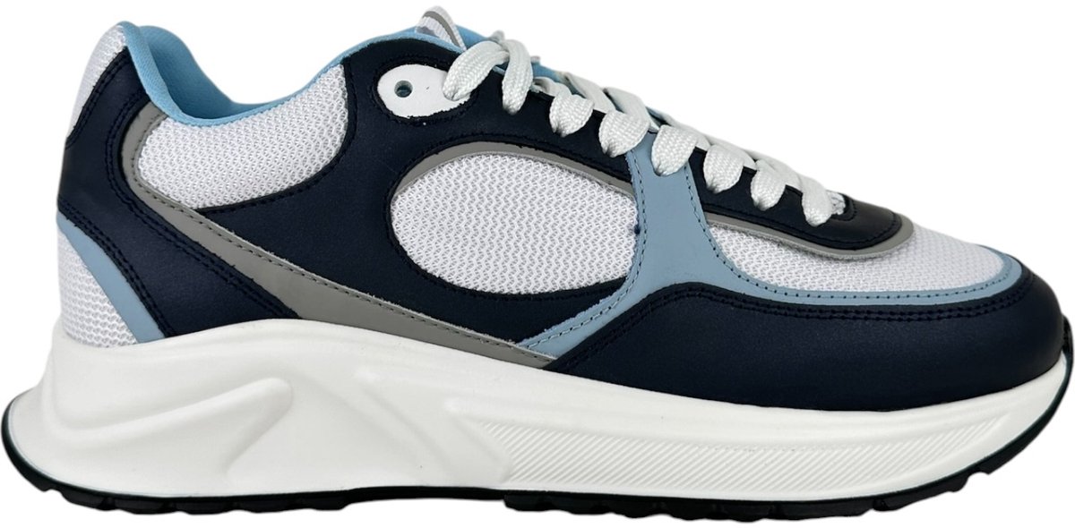 Cleens Heren Sneaker Wit One Sixty Runner Powder Blue