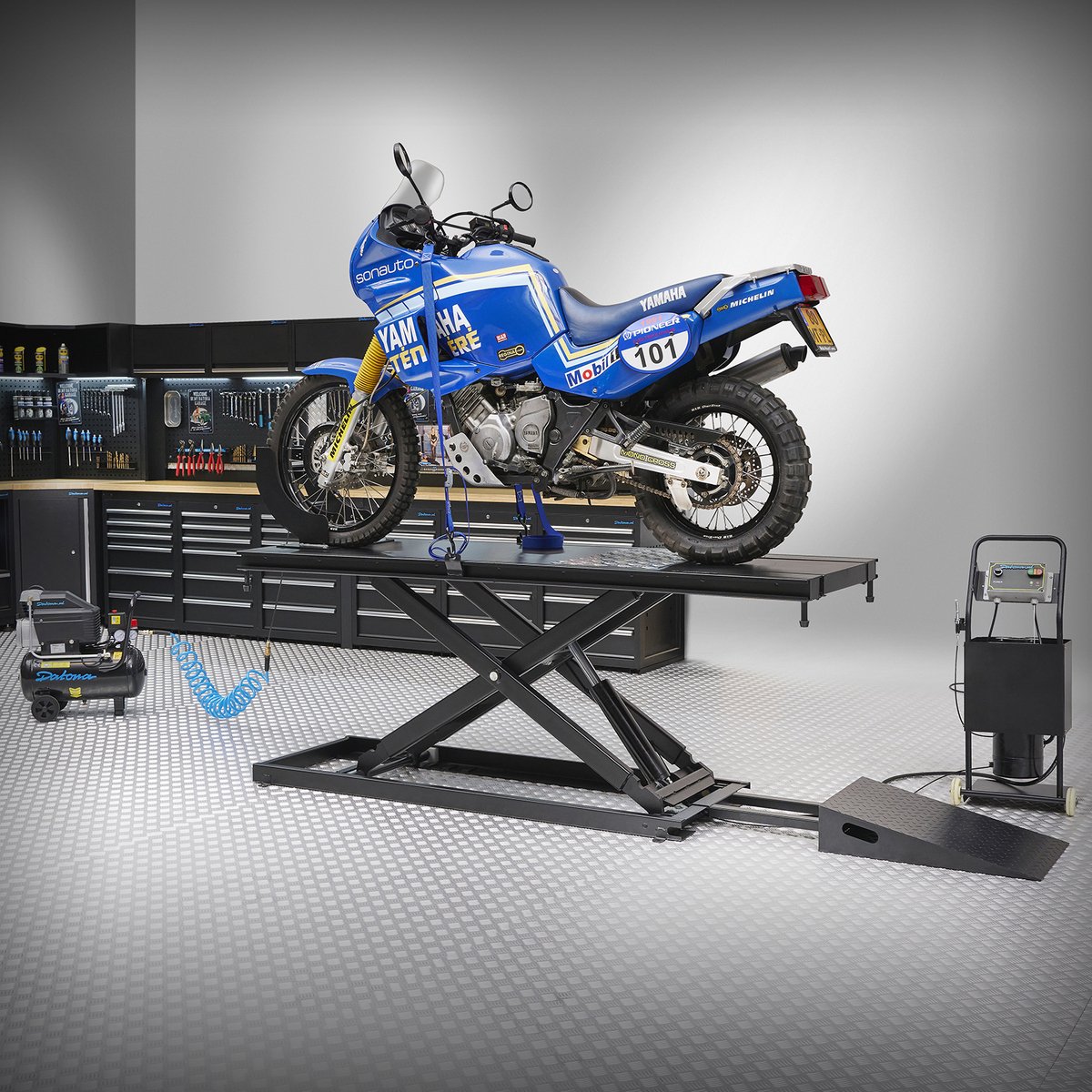 Datona® Motor Spanbanden Set - Voor Vervoer Op Aanhanger Of Bedrijfswagen - Max 400 kg - Lengte 2 m - Blauw – foto 5