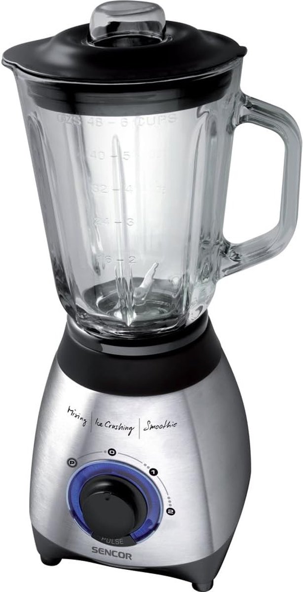 Glazen Blender - Keukenmixer - Smoothies Maken - IJscrusher Functie - 1.5 Liter - Wit