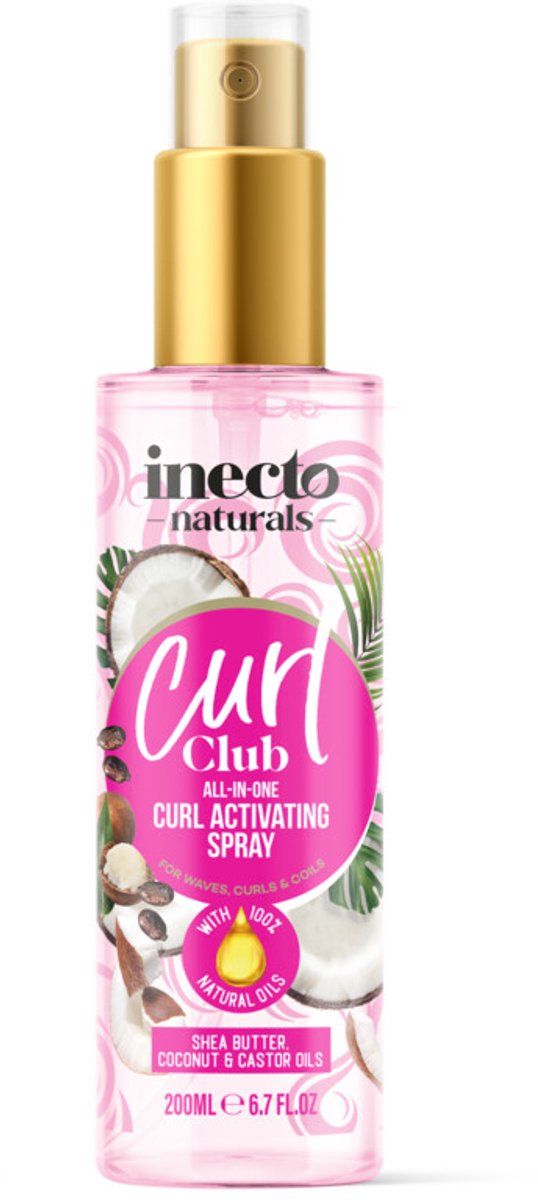 Inecto Curl Club Activating Spray Shea Butter Coconut Castor Oil - 200 ml